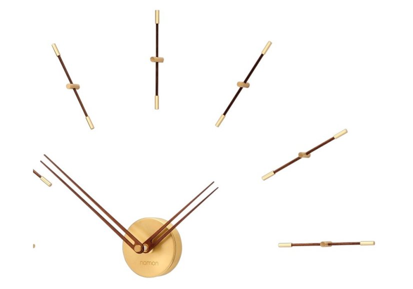 Dizajnové nástenné hodiny Nomon Merlin Gold Small 70cm