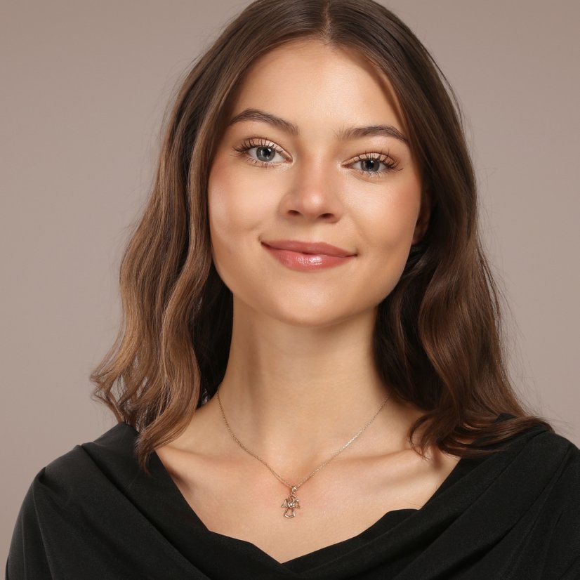 Zlatý prívesok anjel ZP0317XJ80-9500 (585/1000) 0,95g