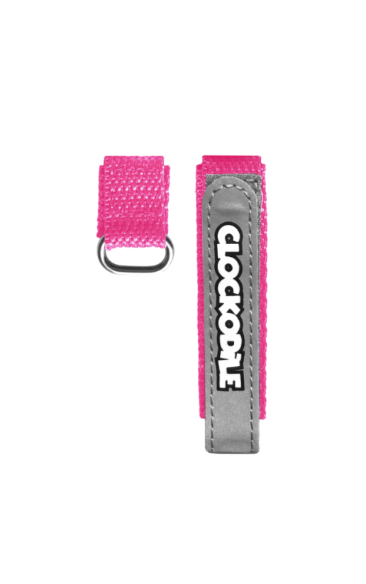 Reflexný ružový remienok na suchý zips k detským hodinkám CLOCKODILE CSX0024