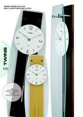 Nástěnné kyvadlové hodiny Twins 9897 natur 50cm