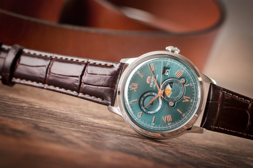 Orient Classic Bambino 2nd Generation Version9 Sun & Moon Automatic RA-AK0805E30B