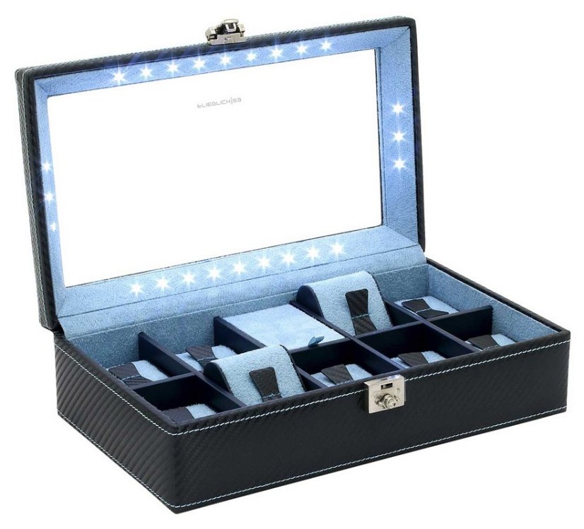 Kazeta na hodinky FRIEDRICH LEDERWAREN 32059-5 Carbon