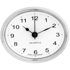 Vestavné hodiny 80x65 mm - stříbrné, arabské číslice 550/4130-04 - E22.4779.006905