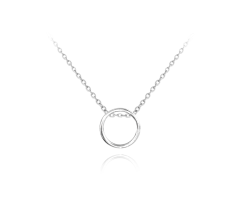 Minimalistický stříbrný náhrdelník MINET KROUŽEK