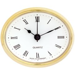 Vestavné hodiny 80x65 mm - zlaté, římské číslice 550/4130-01 - E22.4776.003401