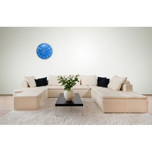 Dizajnové nástenné hodiny 3084bl Nextime v aglickom retro štýle 35cm