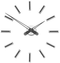 Dizajnové nalepovacie hodiny Future Time FT9600TT Modular titanium grey 60cm