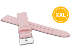 XXL Prodloužený růžový řemínek MINET z luxusní kůže Top Grain - 18 - XXL MSSXP18