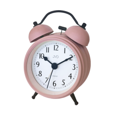 Ručičkový kovový budík s tichým chodem a mechanickým zvoněním JVD SRP2218.2