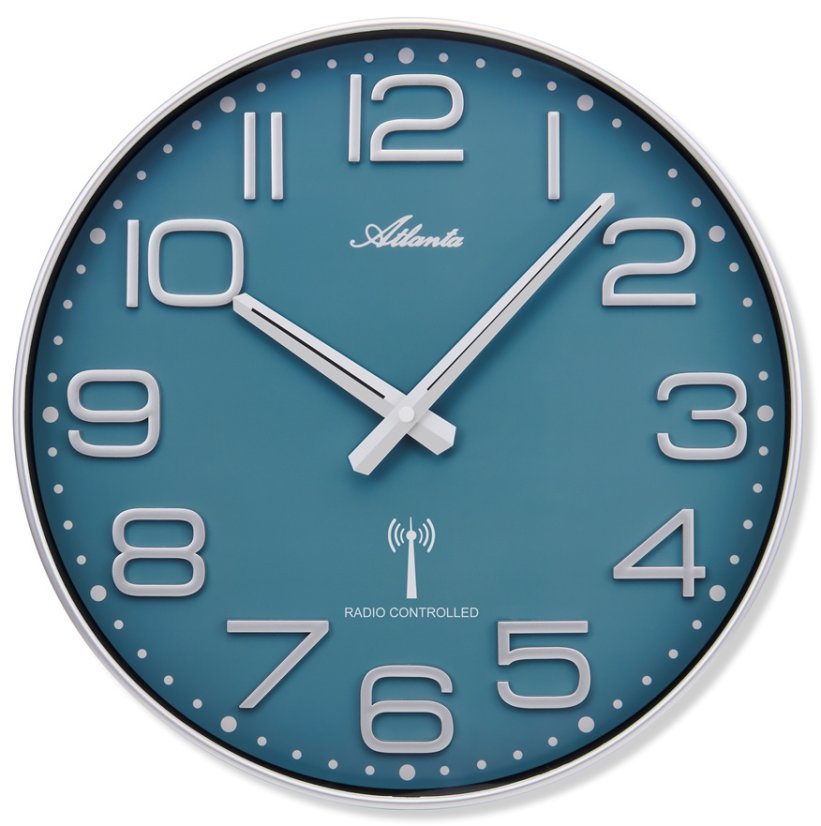 Designové nástěnné hodiny AT4539-19 Atlanta řízené signálem DCF 35cm