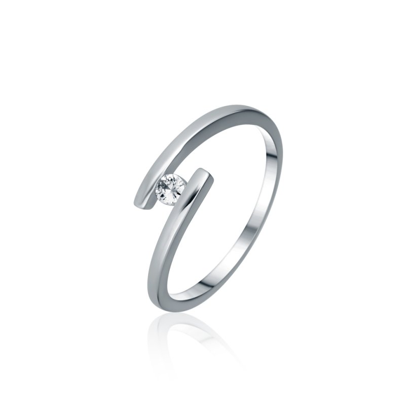 Stříbrný prsten JVD SVLR1026XH2BI56