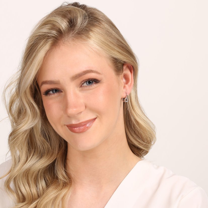 Zlaté náušnice z bieleho zlata so zirkónmi ZE0895XJ72-8600 (585/1000) 2,86g