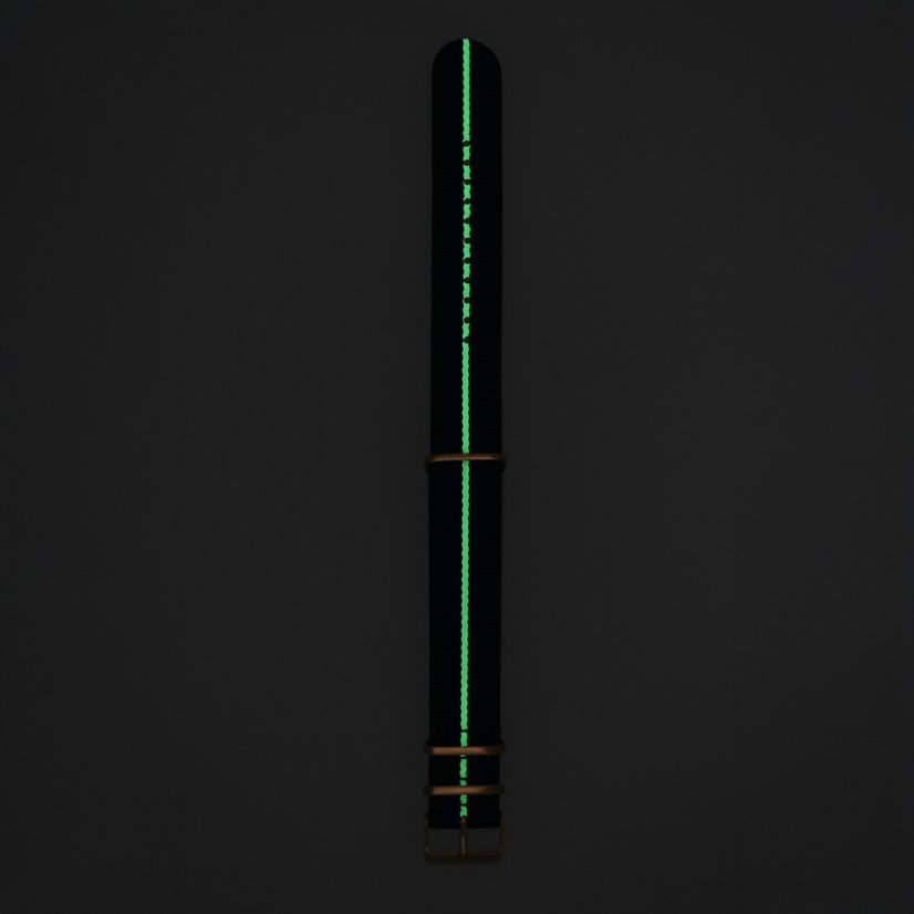 Textilní řemínek na hodinky PRIM Tritium RD.13238 (22 mm) - tmavě modrý/béžový - RD.13238.2220.3213.L1