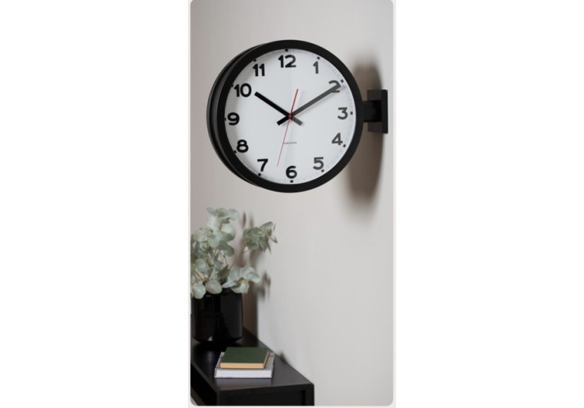 Oboustranné nástěnné hodiny 5966WH Karlsson 38cm