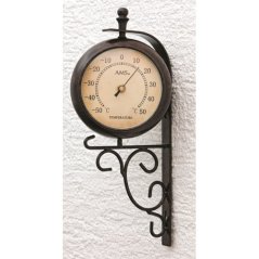 Nástěnné hodiny s teploměrem 5961 AMS řízené rádiovým signálem 38cm