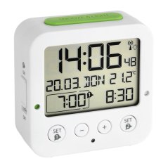 TFA 60.2528.02 - Digitální budík s hodinami řízenými DCF signálem  BINGO - bílý