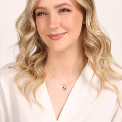 Zlatý přívěsek se zirkony čtyřlístek ZP0254XJ71-2000 (585/1000) 1,2g