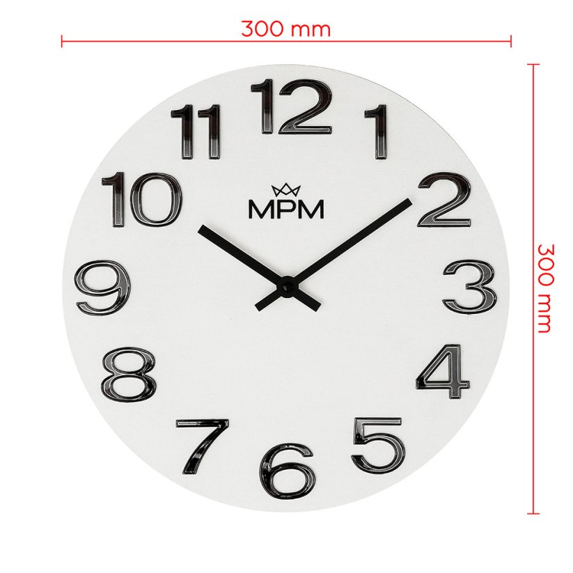 Nástenné hodiny s tichým chodom MPM Timber Simplicity - C - E07M.4222.0090