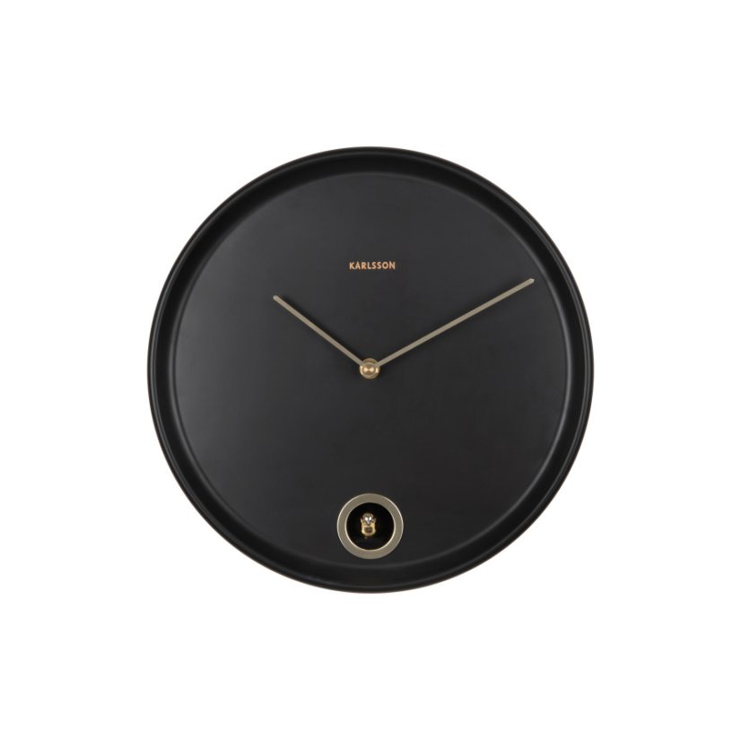 Nástěnné hodiny s kukačkou 6123BK Karlsson 30cm, černé