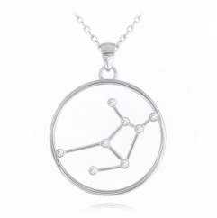 Stříbrný náhrdelník MINET Stars PANNA Czech Crystal JMAS9509SN45