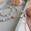 MINET Rose gold stříbrný náramek s přírodními perlami a barevnými kuličkami
