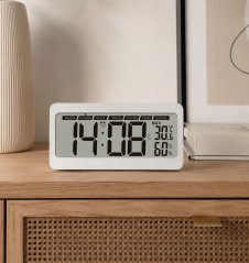 Digitální svítící budík s teploměrem a vlhkoměrem JVD SB811.4