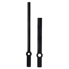Kovové hodinové ručičky B14 (100 mm, 72 mm) - černé - Ručičky hodinové N2189 ...B14 pár