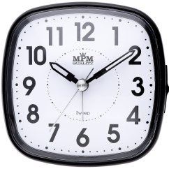 Budík s LED podsvícením a tichým chodem MPM  C01.3530.9090