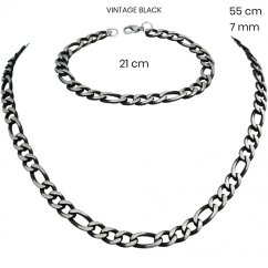 Oceľový náhrdelník + náramok 24334301