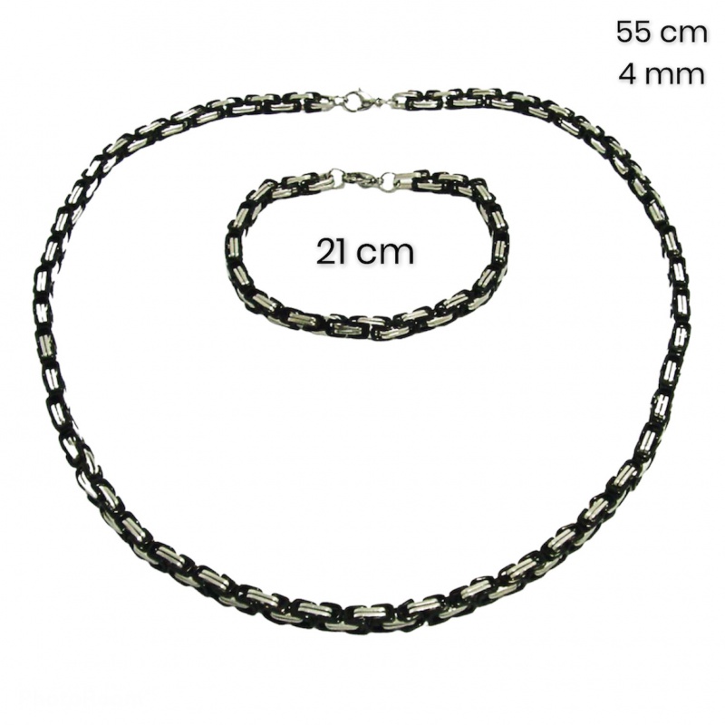 Ocelový náhrdelník+náramek 23731900