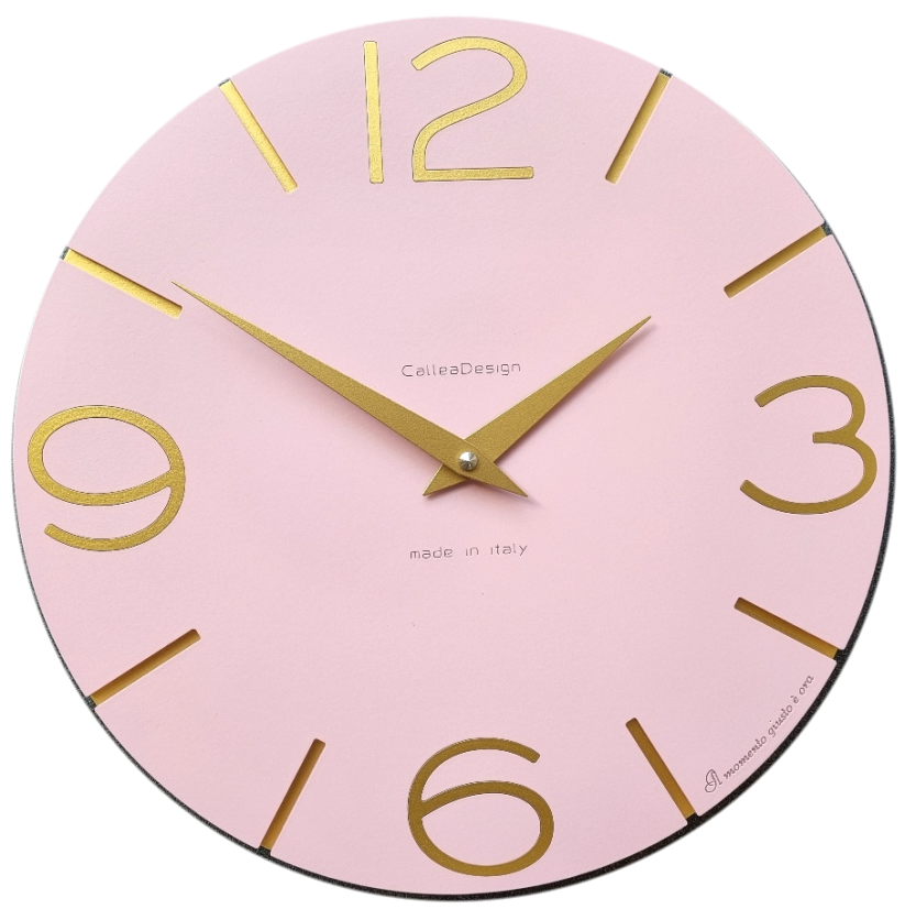 Designové hodiny 10-005-31-60 pink-gold CalleaDesign 30cm