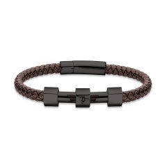 Náramek POLICE Hardware Brown Black 21 cm PEAGB2119625
