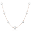 MINET Rose gold stříbrný náhrdelník s přírodními perlami Ag 925/1000 12,15g
