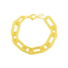 Pozlátený strieborný náramok JVD SVLB0934S75GO18