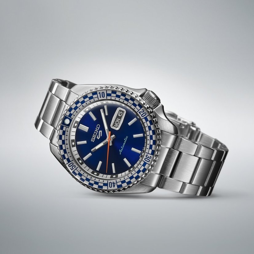 Seiko SRPK65K1 Seiko 5 Sports Petrol Blue ‘Checker Flag’ Special Edition