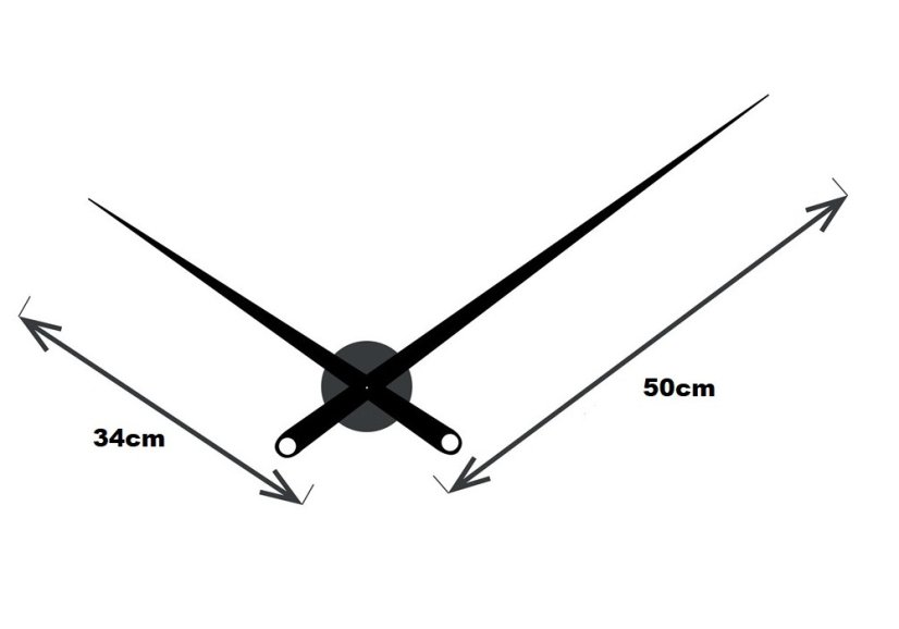 Dizajnové nástenné hodiny Future Time FT9150BK Hands 100cm