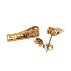 Nerezové náušnice 6240 - pozlacené - SER.6240