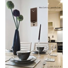 Dizajnové hodiny 56-11-1 CalleaDesign Merletto Pendulum 59cm (viac farebných verzií) Farba čokoládová-69 - RAL8017