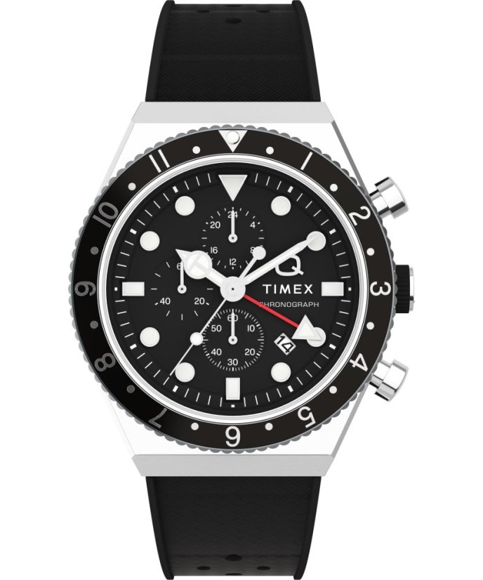 Timex Q Timex 3-Time Zone Chronograph TW2V70000UK
