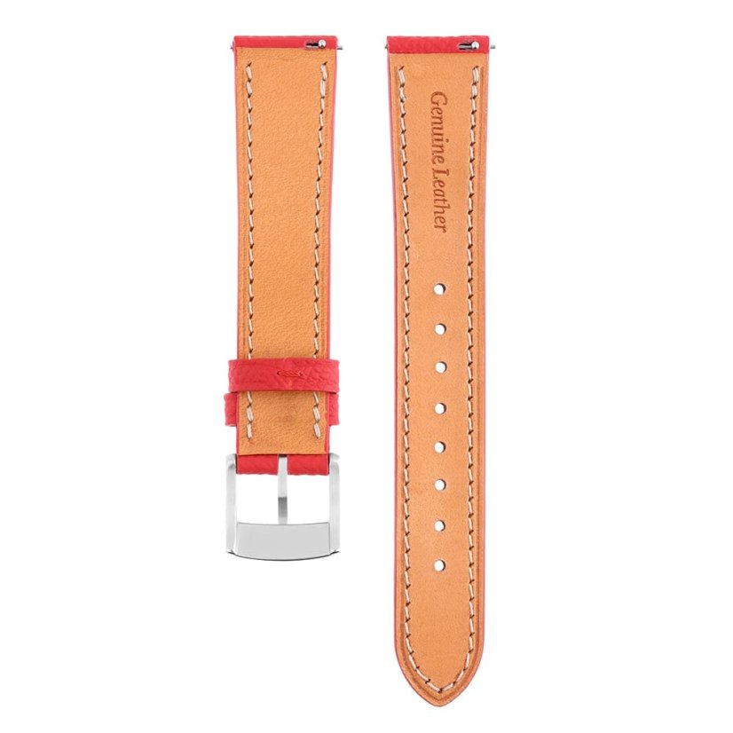 Kožený řemínek na hodinky PRIM Kožený řemínek na hodinky PRIM RB.15907 (18 mm) - červený - RB.15907.1816.2020.L1