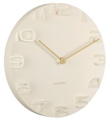 Designové nástěnné hodiny 5311CR Karlsson, béžové