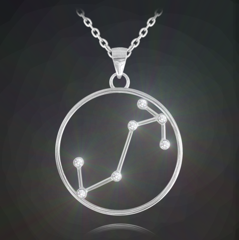 Strieborný náhrdelník MINET Stars Škorpión Czech Crystal JMAS9511SN45