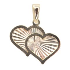 Zlatý prívesok srdca OP079 (585/1000) 0.6 g