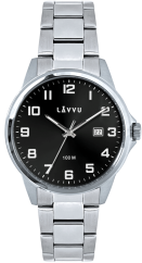 LAVVU Stylové pánské hodinky HAMRE Black 100M