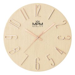 Nástěnné hodiny s tichým chodem MPM Primera - C - E01.4302.23