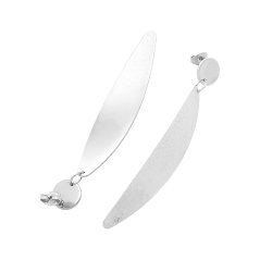 Nerezové náušnice 5961 - stříbrné barvy - SER.5961