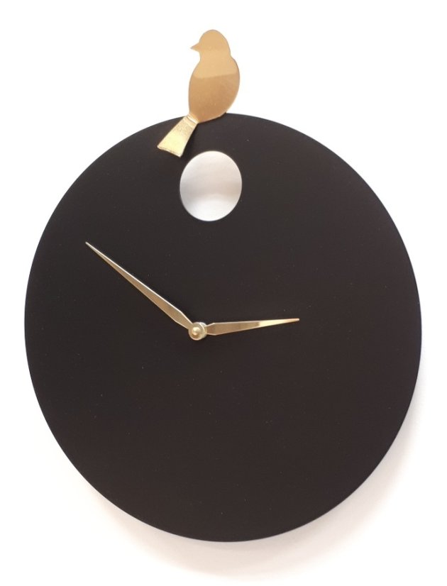 Dizajnové nástenné hodiny Diamantini&Domeniconi 394 black gold Bird 40cm Dizajnové nástenné hodiny Diamantini&Domeniconi 394 black gold Bird 40cm