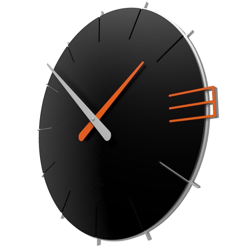 Designové hodiny 10-019 CalleaDesign Mike 42cm (více barevných verzí) Barva černá klasik-5 - RAL9017 AKCE