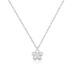 Strieborný náhrdelník so zirkónom kytička JVD SVLN0554SH2BI42