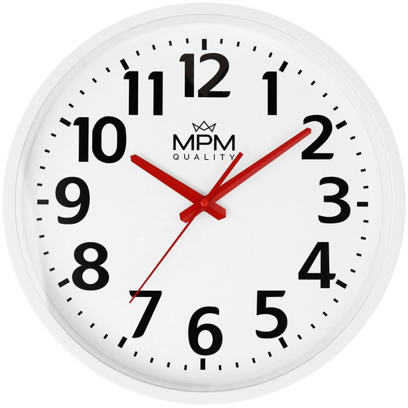 Nástěnné hodiny s tichým chodem MPM Classic - A - E01.4205.0000
